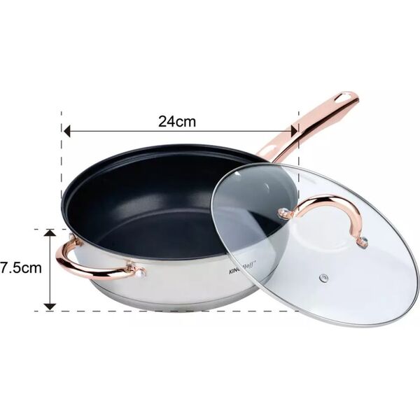 KingHoff GARNKI STALOWE 12 EL. KINGHOFF ROSEGOLD KH-1765 13439793 5908287217652