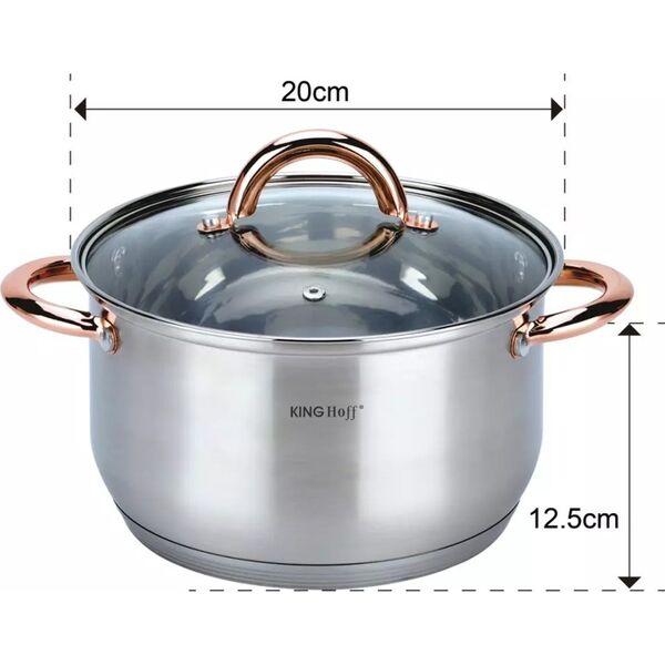 KingHoff GARNKI STALOWE 12 EL. KINGHOFF ROSEGOLD KH-1765 13439793 5908287217652