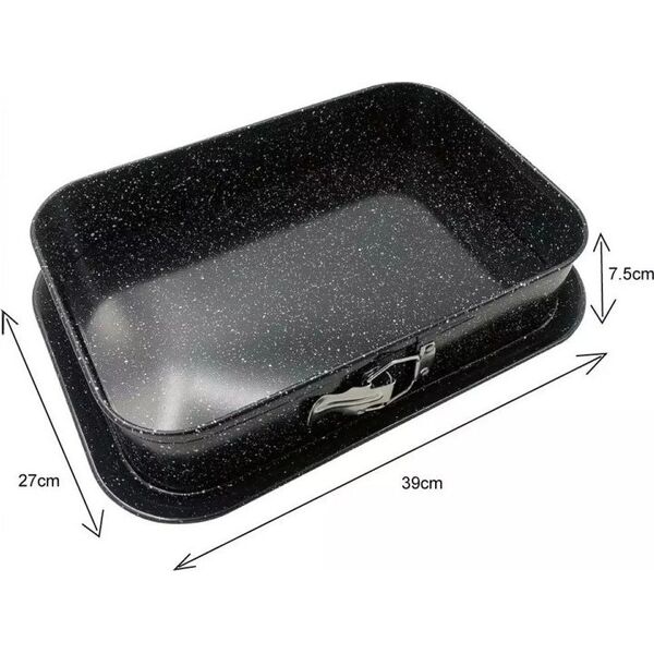 KingHoff FORMA DO CIASTA ROZPINANA MARMURKOWA 39X27 CM KINGHOFF KH-1786 13439794 5908287217867