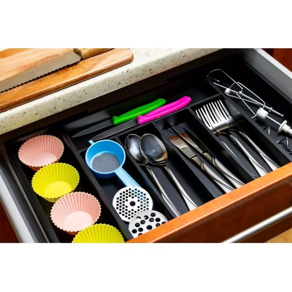 KingHoff WKŁAD ORGANIZER DO SZUFLADY NA SZTUĆCE ROZSUWANY 52/31X31CM KINGHOFF KH-1745 13439805 5908287217454