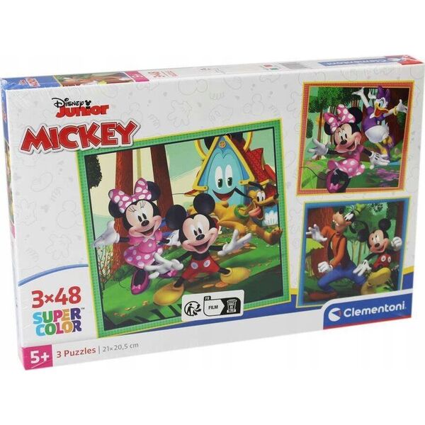Clementoni Clementoni Puzzle 3x48el SuperColor square Mickey i Minnie 25298 13441798 8005125252985