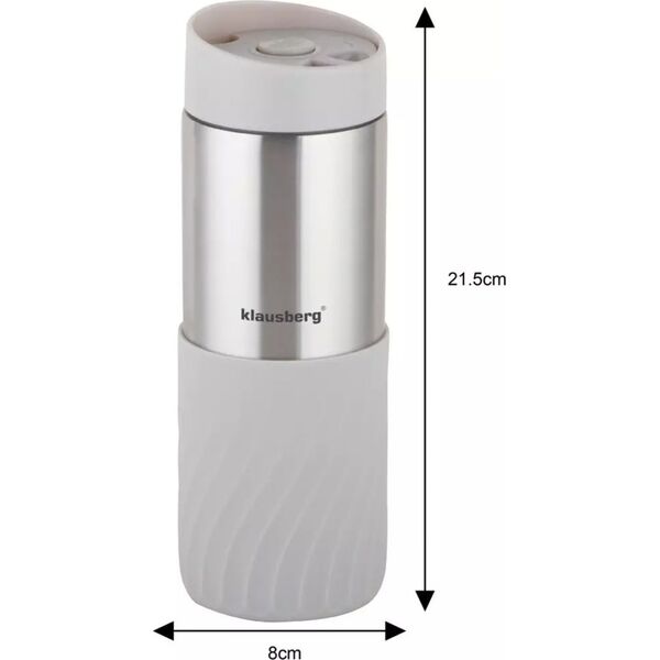 Klausberg KUBEK TERMICZNY 400ML STAL NIERDZEWNA 18/8 KLAUSBERG BEŻOWY KB-7636 13452327 5908287276369