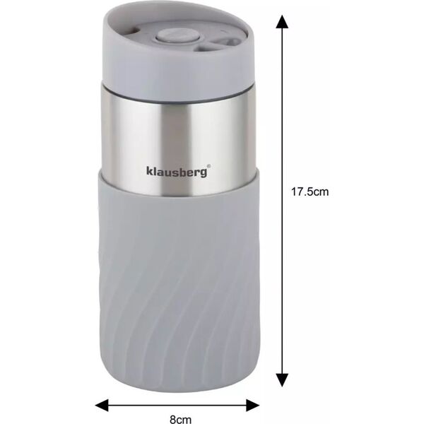 Klausberg KUBEK TERMICZNY 300ML KLAUSBERG SZARY KB-7630 13452331 5908287276307