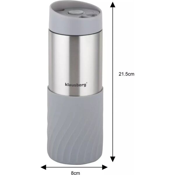 Klausberg KUBEK TERMICZNY 400ML STAL NIERDZEWNA 18/8 KLAUSBERG SZARY KB-7634 13452334 5908287276345
