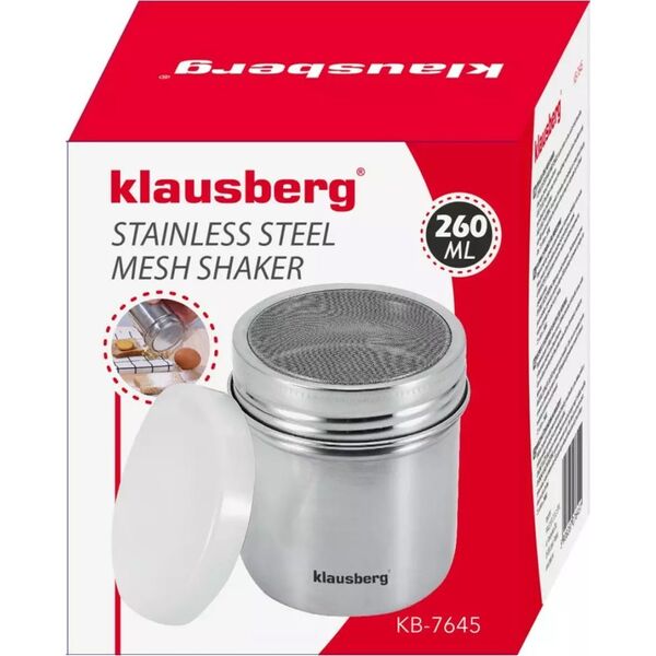 Klausberg POJEMNIK SHAKER DO POSYPYWANIA CUKRU 260ML KLAUSBERG KB-7645 13452342 5908287276451