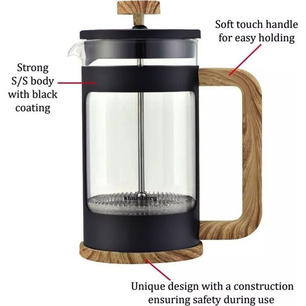 Klausberg ZAPARZACZ DO KAWY/HERBATY 0,35L FRENCH PRESS KLAUSBERG KB-7679 13452348 5908287276796