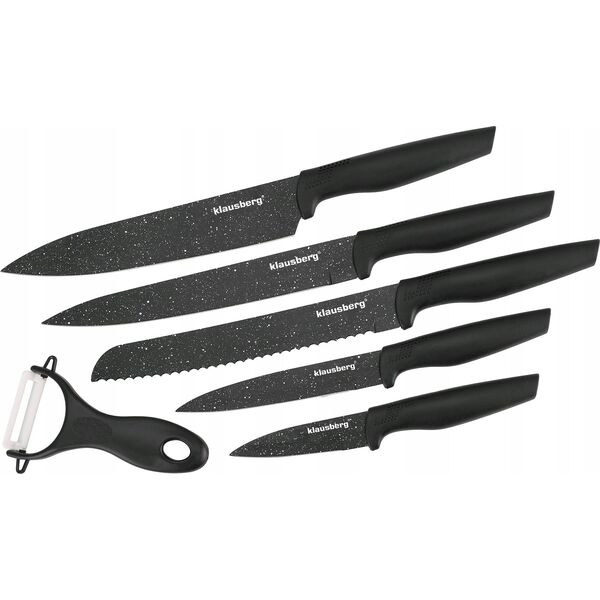 Klausberg ZESTAW NOŻY KUCHENNYCH 6 EL. Z POWŁOKĄ MARMUROWĄ KLAUSBERG KB-7613 13452358 5908287276130
