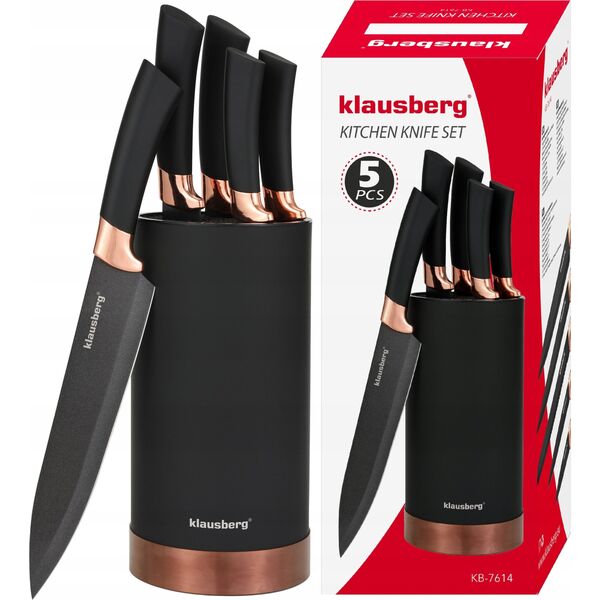 Klausberg ZESTAW NOŻY KUCHENNYCH W BLOKU 5 EL. KLAUSBERG KB-7614 13452363 5908287276147