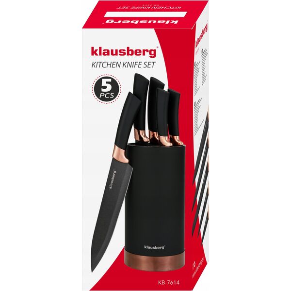 Klausberg ZESTAW NOŻY KUCHENNYCH W BLOKU 5 EL. KLAUSBERG KB-7614 13452363 5908287276147