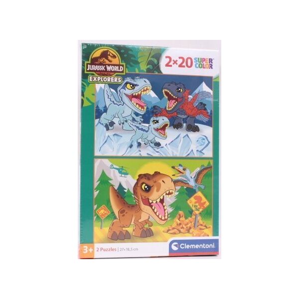 Clementoni Clementoni Puzzle 2x20el SuperColor Jurassic World 24810 13455465 8005125248100