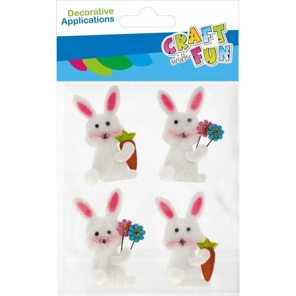 Craft with Fun OZDOBA DEK FILC ZAJACZ SPRZYL 4SZT CF PBH 12/144 13455787 5905523621402