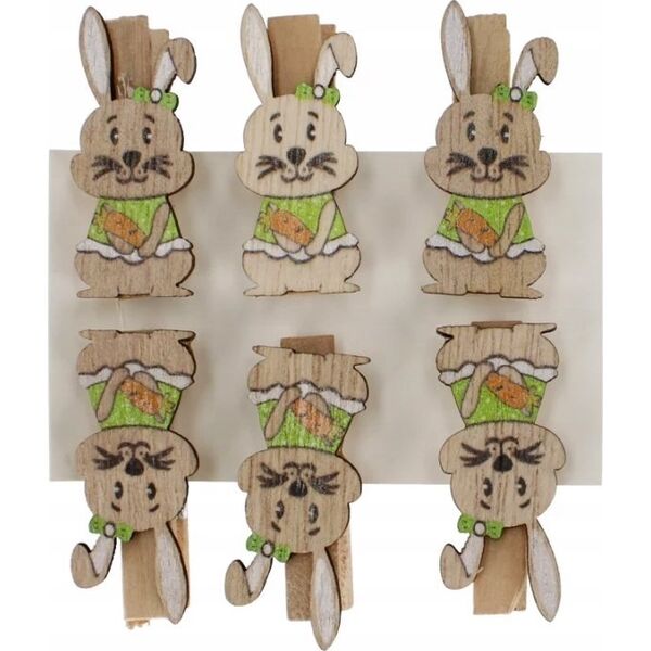 Craft with Fun OZDOBA DEK DREW SPINACZ ZAJACZ 6SZT CF 12/144 13455794 5905523621471