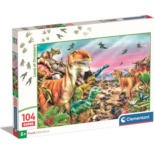 Clementoni Clementoni Puzzle 104el Super Kraina Dinozaurów 25779 13456026 8005125257799
