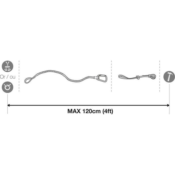 Petzl Uchwyt do Narzędzi Petzl Tooleash do 5 kg BLACK 13456400 3342540842540