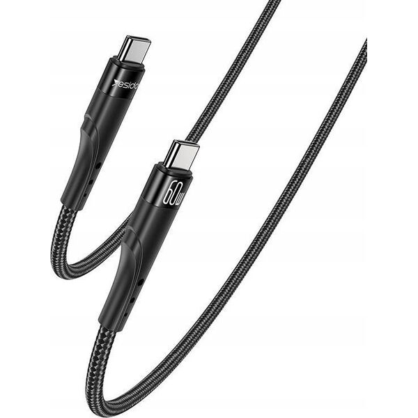 Kabel USB Yesido yesido Kabel CA116 PD 60W Type-C/Type-C 3m 3A, BLACK / CZARNY 13463231 6971050268846