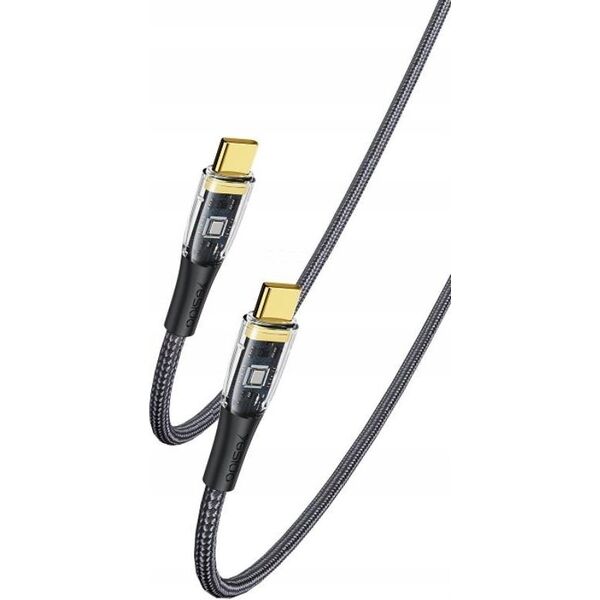 Kabel USB Yesido yesido Kabel CA103 PD 100W Type-C/Type-C 1.2m PVC 5A, BLACK / CZARNY 13463306 6971050267283