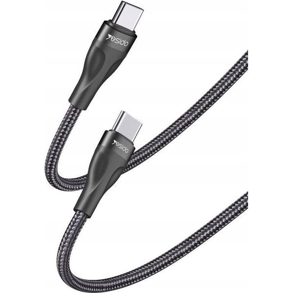 Kabel USB Yesido yesido Kabel CA83 PD 45W Type-C/Type-C 30cm 3A, BLACK / CZARNY 13463311 6971050265081