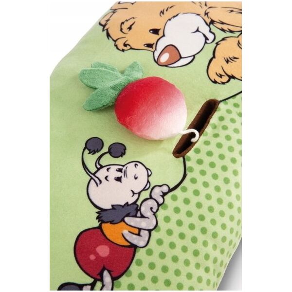 NICI NICI 49449 Maskotka poduszka Miś Mielo z rzodkiewką 2D 43x25cm GREEN 13466372 4012390494495