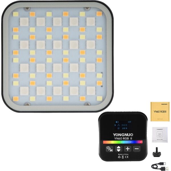 Yongnuo YONGNUO YN60 Lampa LED 2500 K - 9900 K czarna 13467600 6972810420955