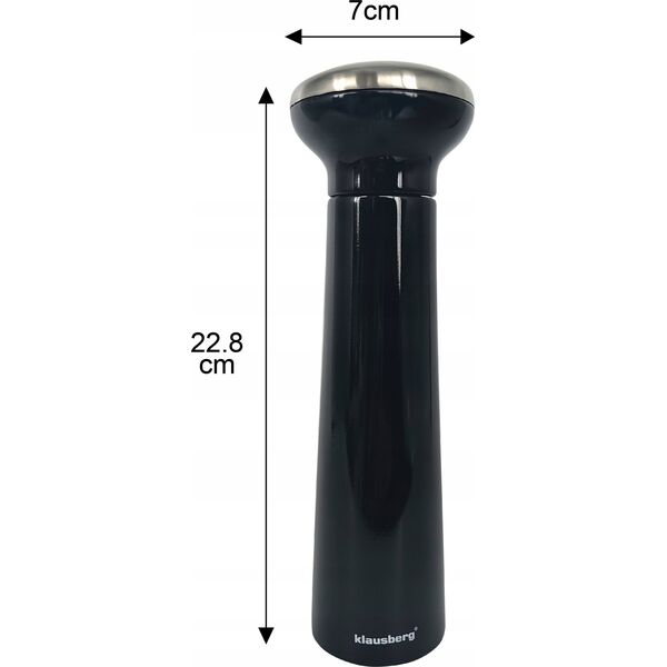 Młynek do przypraw Klausberg ZESTAW MŁYNKÓW DO PIEPRZU SOLI PRZYPRAW SOLNICZKA MŁYNEK CZARNY KLAUSBERG KB-7705 13472647 5908287277052