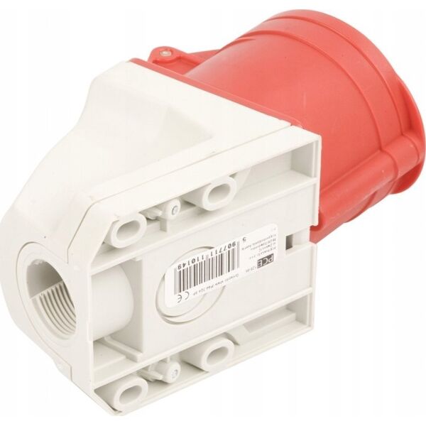PCESP Gniazdo siłowe natynkowe stałe 32A 5P 400V IP44 PCE 125-6k mała obudowa czerwone 13475208 9003399022913