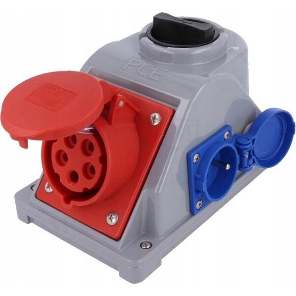 PCESP Zestaw gniazdo Combopol 16A 400V 3P+Z+N 2x230V 960615421W Pce polska 13475282 5907711108429