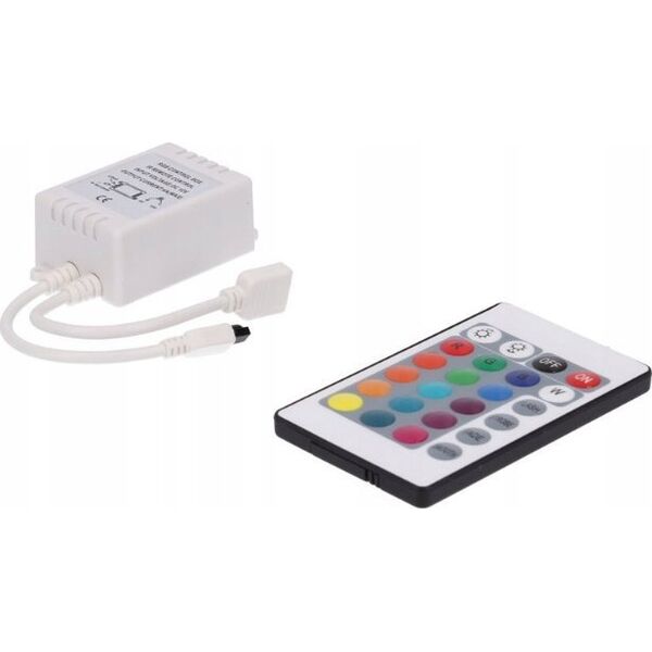 Prescot Sterownik do taśm ledowych RGB Prescot z pilotem podczerwieni 72W PR-RGB-72-24K-IR 13475288 5902596558840