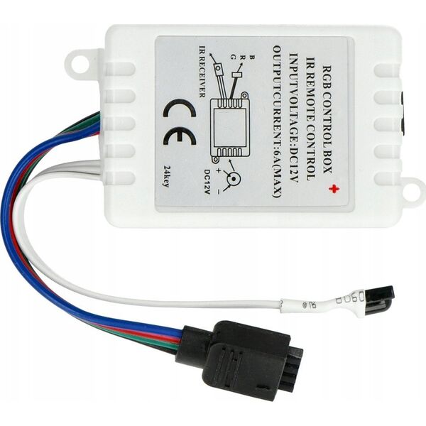 Prescot Sterownik do taśm ledowych RGB Prescot z pilotem podczerwieni 72W PR-RGB-72-24K-IR 13475288 5902596558840