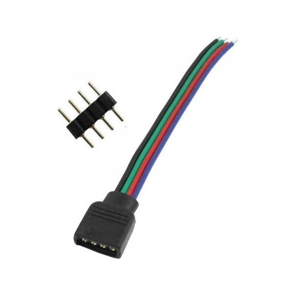 Prescot Prescot wtyk rgb 4pin do sterownika czarny wtyk-rgb-4pin-cz 13476011 5901885264752