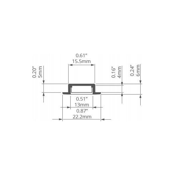 Taśma LED Prescot Prescot profil LED MICRO-K-ALU-MLC-2M 2m mleczny podtynkowy anodowany COM 13476533 5903684851119