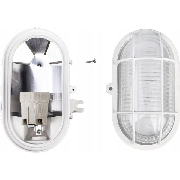 Lampa sufitowa Pawbol Oprawa kanałowa Pawbol Owal100 D.3155 100W E27 IP44 biała 13476540 5905793081692