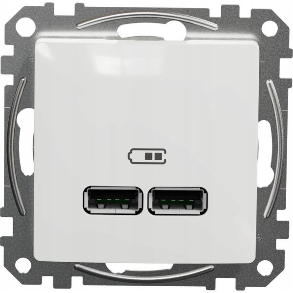 SCHNEIDERE Gniazdo ładowania USB Schneider Sedna Design SDD111401 A+C 2,1A białe Design & Elements 13477182 3606481478368