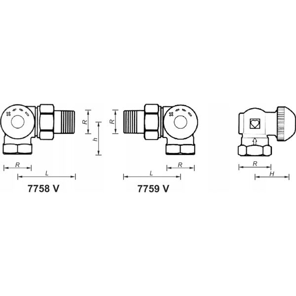 Herz Zawór termostatyczny HERZ-TS-90-V 1/2'' P 13479917 9004174710605