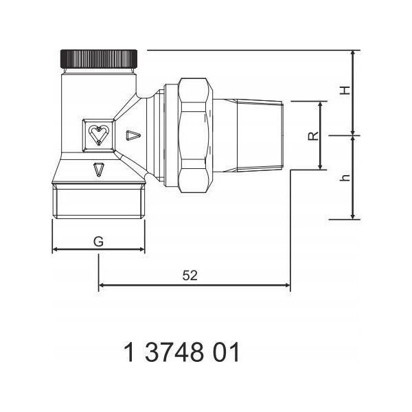 Herz Zawór powrotny HERZ-RL-1 figura prosta 1/2 GZ [20] 13479921 9004174314100