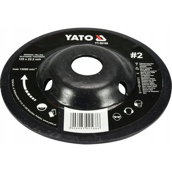 Yato YATO TARNIK WYPUK�Y 125mm NR2  YT-59169 13484929 5906083025686
