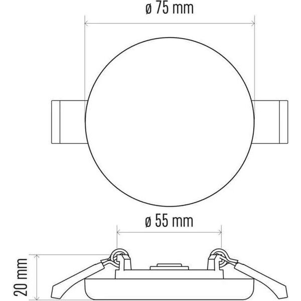 Emos Panel LED Emos ZV1112 wpuszczany okrągły 6W IP65 biały 13491358 8592920067888