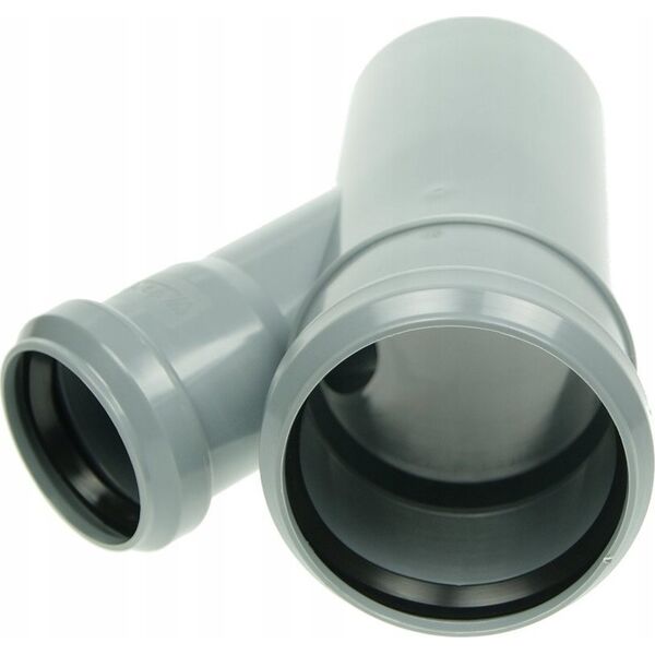 AQUER Trójnik kanalizacyjny PP 110/50mm 90° Aquer T110/50/45 SZ szary 13496736 5908241620658