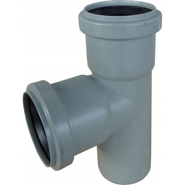 AQUER Trójnik kanalizacyjny PP 110/110mm 90° Aquer T110/90 SZ szary 13496737 5908241620719