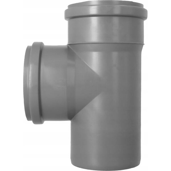 AQUER Trójnik kanalizacyjny PP 110/110mm 90° Aquer T110/90 SZ szary 13496737 5908241620719