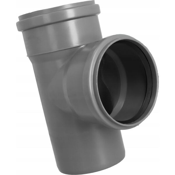 AQUER Trójnik kanalizacyjny PP 110/110mm 90° Aquer T110/90 SZ szary 13496737 5908241620719