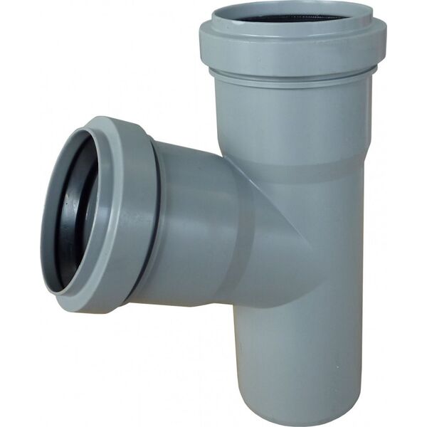 AQUER Trójnik Aquer T50/67 SZ PP 50/50/67 AQ szary 13497085 5908241626551