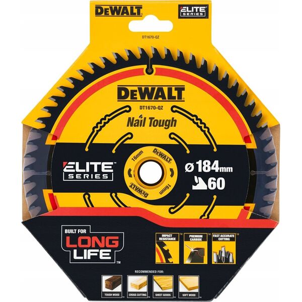 Dewalt tarcza elite csb 184 x 16mm 60t 13497159 5035048537053