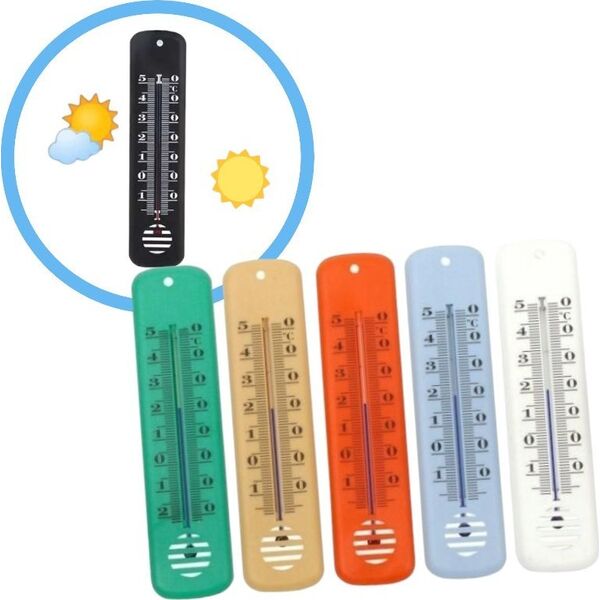 Terdens Termometr Pokojowy plastikowy Mix kolor 14,5cm 13497501 5901733000136