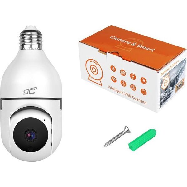 Kamera IP LTC Wewnętrzna kamera obrotowa żarówka E27 Wi-Fi LTC VISION KAM34 3 Mpix 13506353 5902270782011