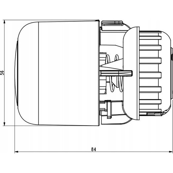 Danfoss Głowica do zaworów Aero RA click, czujnik wbudowany, "0" 13508258 5702424626112
