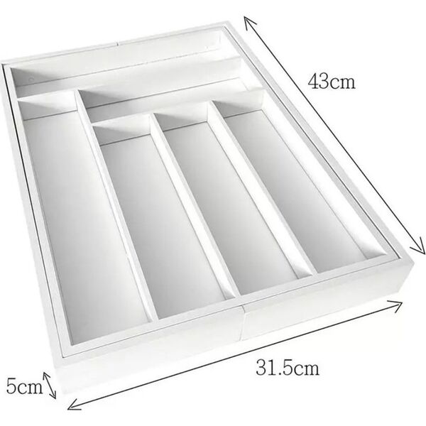 KingHoff WKŁAD BAMBUSOWY DO SZUFLADY KINGHOFF KH-1748 biały 13512108 5908287217485