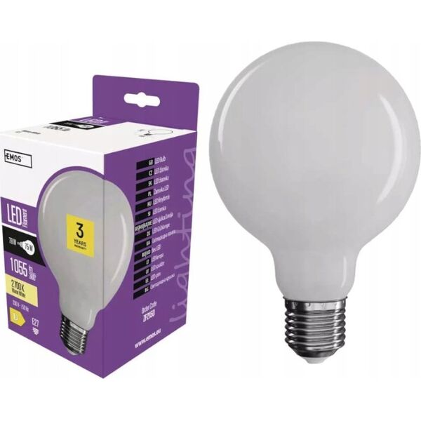 Emos Żarówka LED Emos Filament Globe ZF2150 7,8W E27 G95 2700K biała ciepła 13512249 8592920116982