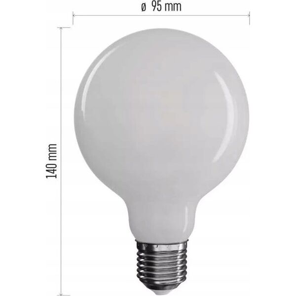 Emos Żarówka LED Emos Filament Globe ZF2150 7,8W E27 G95 2700K biała ciepła 13512249 8592920116982