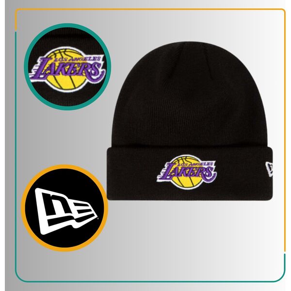 New Era New Era Essential Cuff Beanie Los Angeles Lakers Hat 60348856 Czarne One size 13513055 196821893485