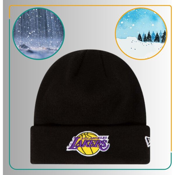 New Era New Era Essential Cuff Beanie Los Angeles Lakers Hat 60348856 Czarne One size 13513055 196821893485